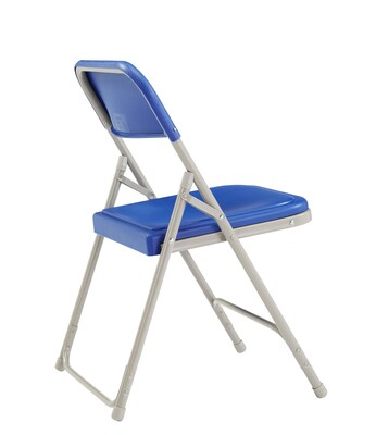 NPS 800 Series Premium Light-Weight Plastic Folding Chairs, Blue/Gray, 4 Pack (805/4)