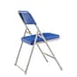 NPS 800 Series Premium Light-Weight Plastic Folding Chairs, Blue/Gray, 4 Pack (805/4)