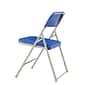 NPS 800 Series Premium Light-Weight Plastic Folding Chairs, Blue/Gray, 4 Pack (805/4)