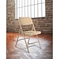 NPS 200 Series All-Steel Armless Premium Folding Chair, Beige, 4 Pack (201/4)