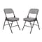 NPS 3200 Series Fabric Armless Premium Folding Chair, Charcoal Gray, 2 Pack (3212/2)