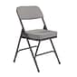 NPS 3200 Series Fabric Armless Premium Folding Chair, Charcoal Gray, 2 Pack (3212/2)