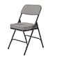 NPS 3200 Series Fabric Armless Premium Folding Chair, Charcoal Gray, 2 Pack (3212/2)