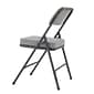 NPS 3200 Series Fabric Armless Premium Folding Chair, Charcoal Gray, 2 Pack (3212/2)