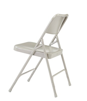 NPS 200 Series All-Steel Armless Premium Folding Chair, Gray, 4 Pack (202/4)