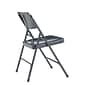 NPS 200 Series All-Steel Armless Premium Folding Chair, Char-Blue, 4 Pack (204/4)