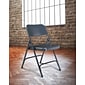 NPS 200 Series All-Steel Armless Premium Folding Chair, Char-Blue, 4 Pack (204/4)
