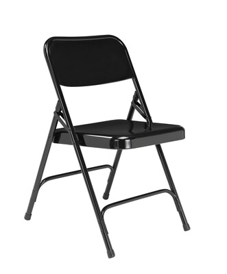 NPS 200 Series Premium Folding Chairs, Steel, Black, 4 Pack (210/4)