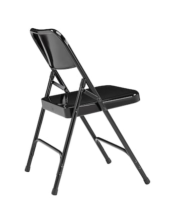 NPS 200 Series Premium Folding Chairs, Steel, Black, 4 Pack (210/4)