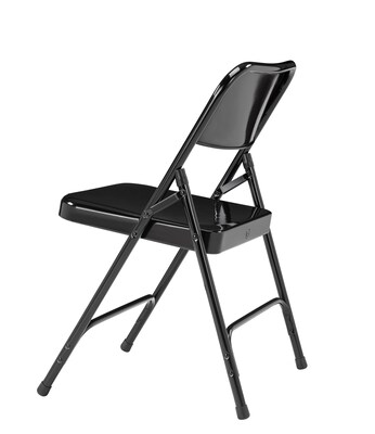 NPS 200 Series Premium Folding Chairs, Steel, Black, 4 Pack (210/4)