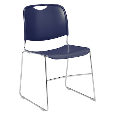 NPS 8500 Series Hi Tech Compact Stack Chair, Plastic, Navy Blue (8505)