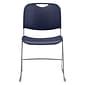 NPS 8500 Series Hi Tech Compact Stack Chair, Plastic, Navy Blue (8505)