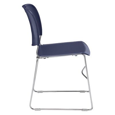 NPS 8500 Series Hi Tech Compact Stack Chair, Plastic, Navy Blue (8505)