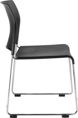 NPS 8800 Series Stacking Chair, Black, 4 Pack (8810-11-10/4)