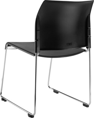 NPS 8800 Series Stacking Chair, Black, 4 Pack (8810-11-10/4)