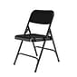 National Public Seating 300 Series Premium All-Steel Folding Chairs, Black/Black, 100 Pack (210/100)