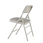 NPS 2300 Series Fabric Padded Triple Brace Double Hinge Premium Folding Chairs, Graystone/Gray, 52 Pack (2302/52)