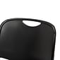 NPS 8500 Series Steel Frame Compact Plastic Stack Chair, Black, 80 Pack (8510/80)