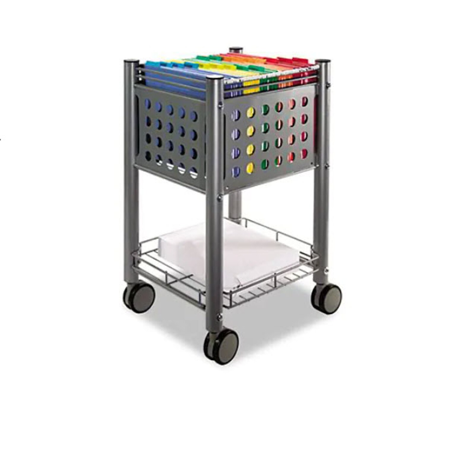 Sidekick File Cart, 1-Shelf, 13-3/4 x 15-1/2 x 26-1/4, Matte Gray