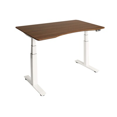 Seville Classics AIRLIFT® S3 Electric Height Adjustable Standing Desk 54  Top with 4 Memory Buttons, White (OFFK65827)