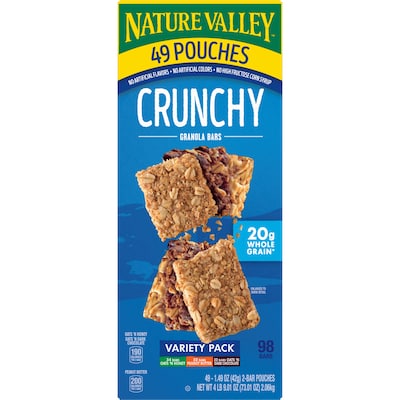 Nature Valley Nut Bar Variety Pack, 1.5 oz., 49 Bars/Box (GEM44136)