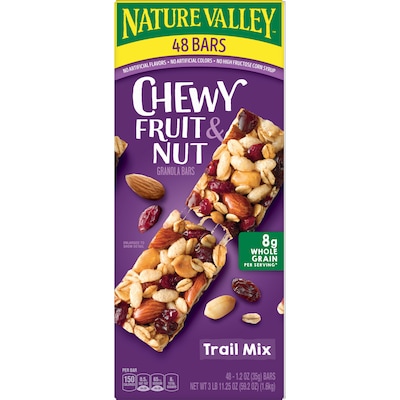 Nature Valley Chewy Fruit and Nut Trail Mix Bars, 1.2 oz., 48 Bags/Pack (GEM19696)