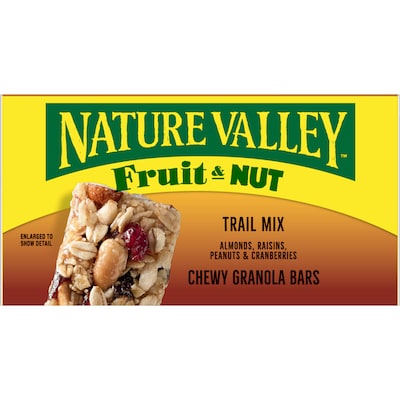 Nature Valley Fruit and Nut Trail Mix Chewy Granola Snack Bars, 12