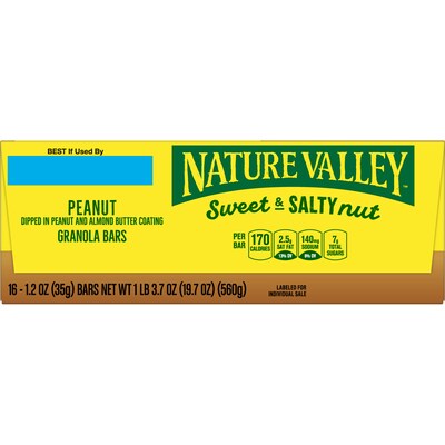 Nature Valley Sweet & Salty Peanut Nut Bar, 16 Bars/Box (GEM42067)