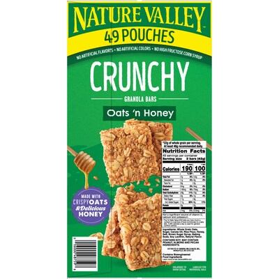 Nature Valley Oats & Honey Granola Bar, 1.49 oz., 49 Bars/Box (GEM12942)