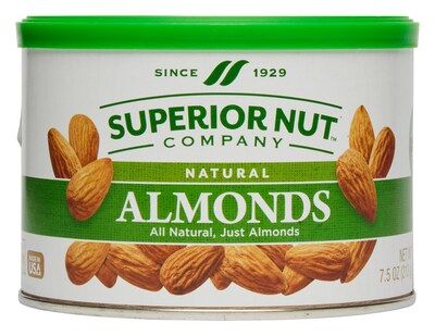 Superior Nut Whole Natural Almonds, 7.5 oz, 12 Count