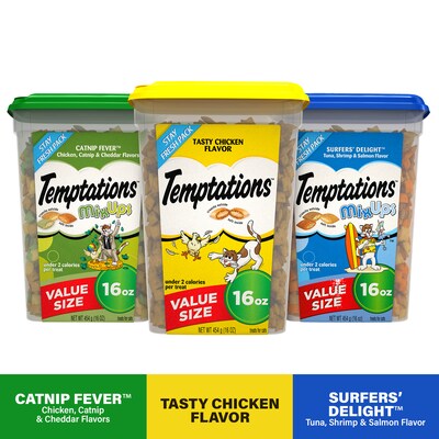 Temptations Cat Treats, Variety Pack, 16 oz., 3/Pack (220-01158)