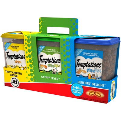Temptations Cat Treats, Variety Pack, 16 oz., 3/Pack (220-01158)