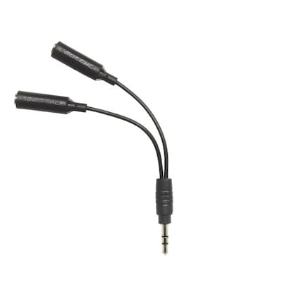 scosche TuneShare 3.5mm to3.5mm Audio Splitter, Black (IUHPS)