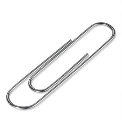Basics No. 1 Paper Clips, Smooth, 1000 Count (10 Pack of 100), Silver
