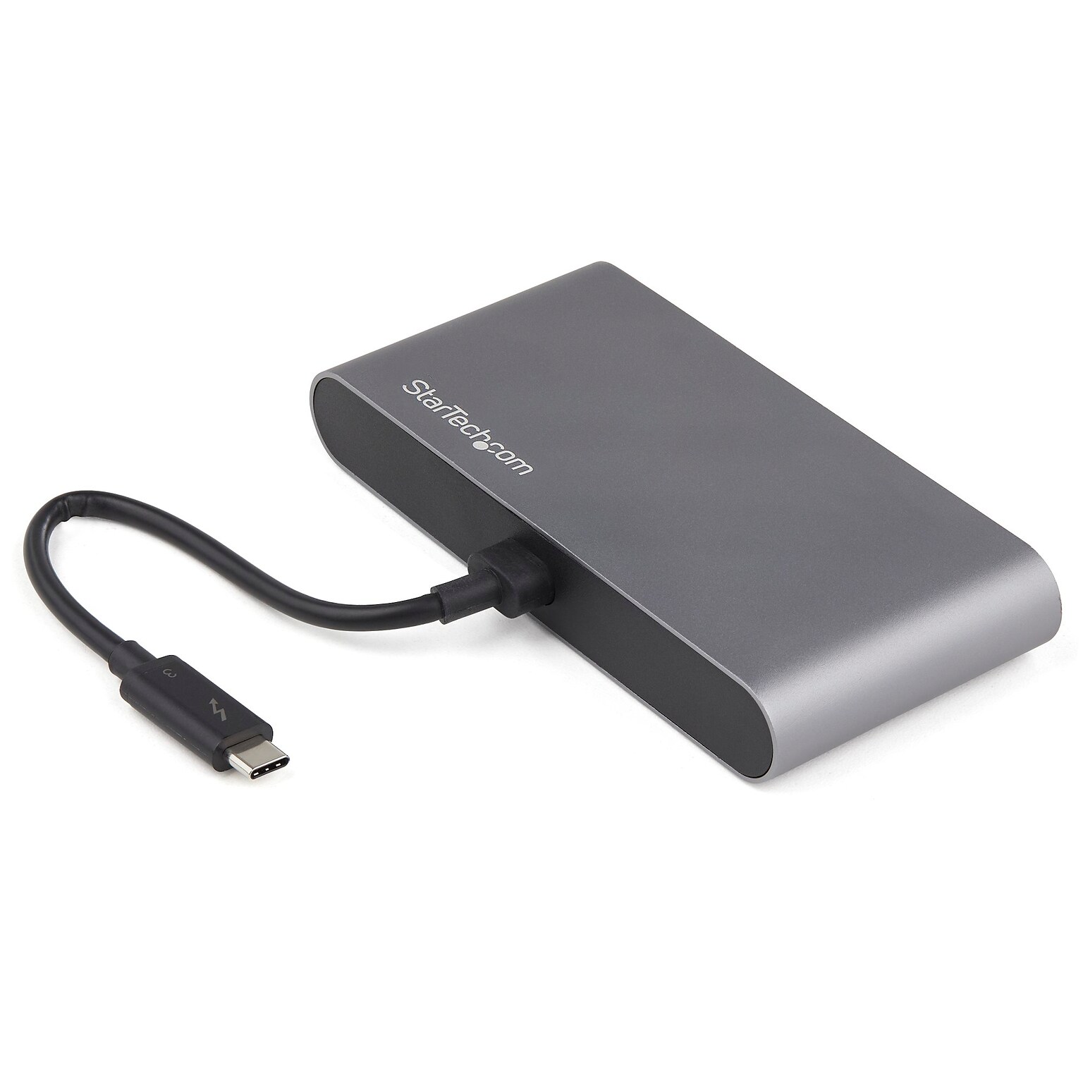 Thunderbolt 3 Mini Dock - Portable Dual Monitor TB3 Docking Station DisplayPort 4K 60Hz - 1x USB-A, GbE - 28cm (11) Cable