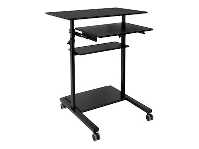 Mount-It! Mobile 32W Adjustable Standing Desk, Black (MI-7998B)