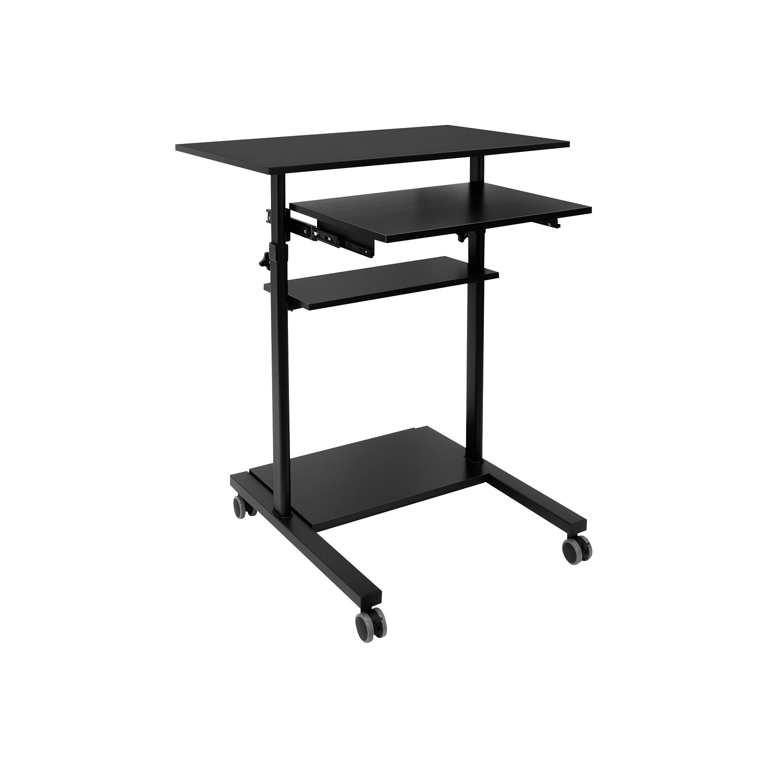 Mount-It! Mobile 32W Adjustable Standing Desk, Black (MI-7998B)