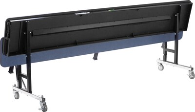 NPS CBG Series High Pressure Laminate 8 Mobile Convertible Bench, Grey Nebula (CBG96MDPEPCGYGY)