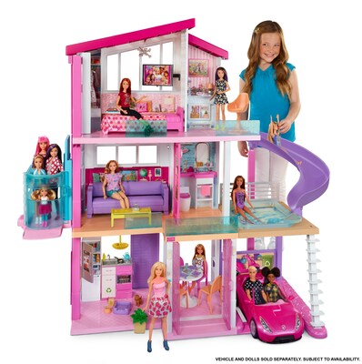 Mattel Barbie Dreamhouse Playset New Elevator Plastic Dollhouse, Pink (GNH53)