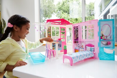 Mattel Barbie Dollhouse, Furniture, and Accessories, Pink  (FXG54)