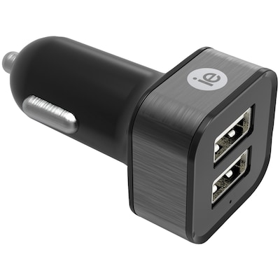 iEssentials 2.4-Amp Dual USB Car Charger, Black (IEN-PC22A-BK)