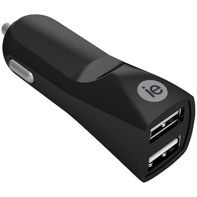 iEssentials 3.4-Amp Dual USB Car Charger, Black (IEN-PC32A-BK)