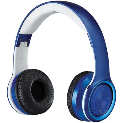 iLive Bluetooth Over-the-Ear Headphones with Microphone, Blue (IAHB239BU)