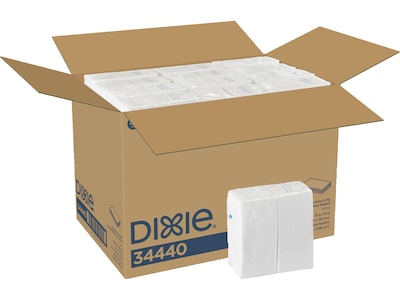 Dixie Dinner Napkin, 2-ply, White, 3024 Napkins/Pack (34440CT)