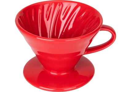 Mind Reader 2-Cups Pourover Coffee Maker, Red (DRIP2-RED)