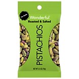 Wonderful® Pistachios Dry Roasted & Salted Wonderful Pistachios 2.5 Ounce Bags, No Shell, Box of 8 (