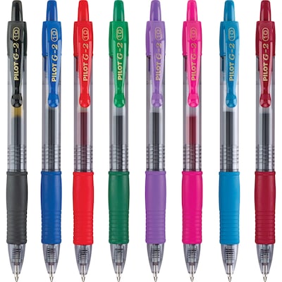 Pilot G-2 Gel-Ink Bold Point Pens , Red - Dozen