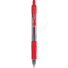 Pilot G2 Retractable Gel Pens, Bold Point, Red Ink, Dozen (31258)