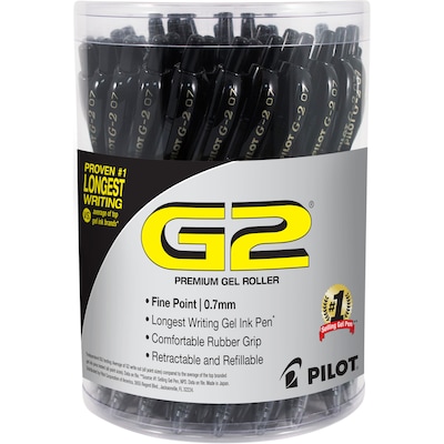 Pilot G2 Premium Gel Ink Pens, Ultra Fine Point (0.38 mm), Black, 10 Count