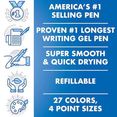 Pilot G2 Gel-Ink Pen Refill, Fine Tip, Blue Ink, 2/Pack (77241)